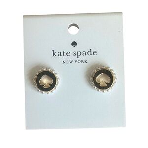 Kate Spade Spot the Spade Gold & Pearl Earrings